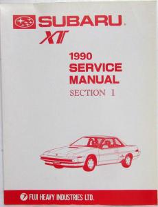 1990 Subaru XT Service Shop Repair Manual - Volume 1 Section 1 Only