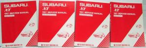 1987 Subaru XT Service Shop Repair Manual - 4 Volume Set - 6 Sections