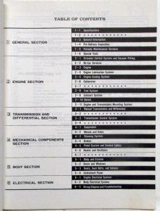 1987 Subaru Justy Service Shop Repair Manual