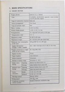 1973 Subaru 1400 USA Model Service Shop Repair Manual Sup - Engine and Body