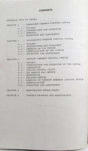 1973 Subaru 1400 Service Shop Repair Manual - Emission Control Systems and Maint