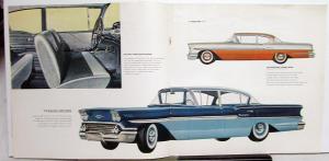 1958 Chevrolet ORIGINAL Sales Brochure Biscayne Nomad Delray Belair Impala Large