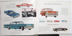 1958 Chevrolet ORIGINAL Sales Brochure Biscayne Nomad Delray Belair Impala Large