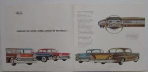 1958 Chevrolet ORIGINAL Sales Brochure Biscayne Nomad Delray Belair Impala Large