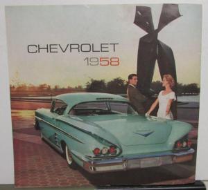 1958 Chevrolet ORIGINAL Sales Brochure Biscayne Nomad Delray Belair Impala Large