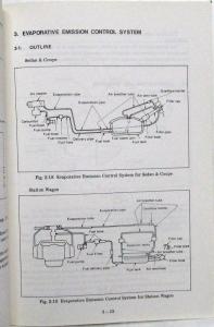 1974 Subaru 1400 Service Shop Repair Manual - Emission Control Systems and Maint