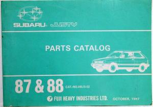 1987-1988 Subaru Justy Parts Catalog ABJ3-02