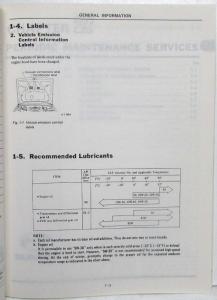 1983 Subaru 1800 4WD Turbo Service Shop Repair Manual Supplement - Engine & Body