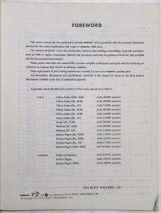 1977 Subaru 1600 Service Shop Repair Manual - Engine & Body - April 1977 Edition