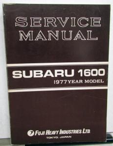 1977 Subaru 1600 Service Shop Repair Manual