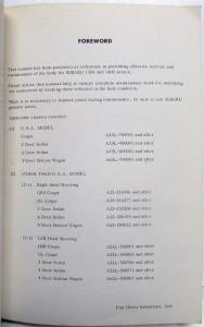 1972 Subaru 1300 1400 Service Shop Repair Manual - 2 Vol Set - Engine and Body