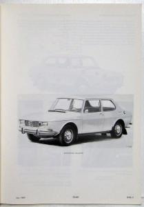 1969-1970 Saab 99 Service Shop Repair Manual