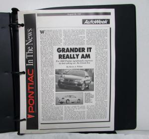1991 1992 Pontiac In The News Clippings Grand Am Bonneville TransSport GrandPrix