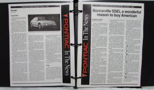1991 1992 Pontiac In The News Clippings Grand Am Bonneville TransSport GrandPrix
