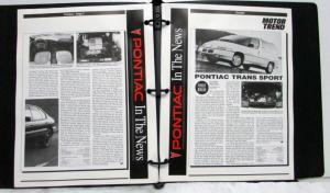 1991 1992 Pontiac In The News Clippings Grand Am Bonneville TransSport GrandPrix