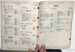 1941 Dodge Truck Dealer Parts List Book Catalog WK 3 Ton Gas & Diesel Orig