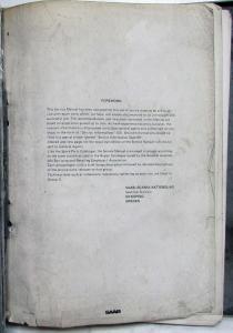 1975-1976 Saab 99 GL Service Shop Repair Manual