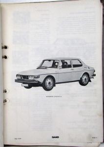 1975-1976 Saab 99 GL Service Shop Repair Manual