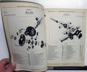 1939 Dodge Trucks Dealer Parts List Book Catalog TK Series 3 Ton Gas & Diesel
