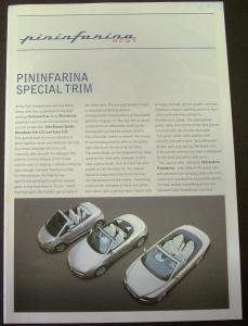 2006 Pininfarina Geneva Motor Show Press Kit Ferrari Alfa Romeo Spider Rare!