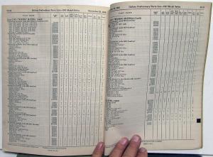 1937 DeSoto Passenger Car Preliminary Parts List Book Catalog S3 Models Original