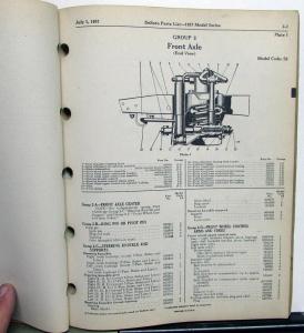 1937 DeSoto Passenger Car Parts List Book Catalog S3 Models Original