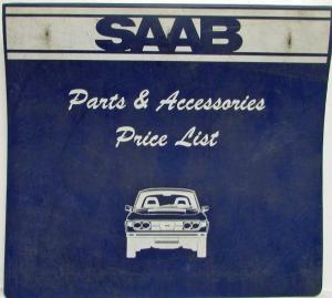 1976 Saab Parts and Accessories Price List and Sunnen Engine Rebuilding Brochure