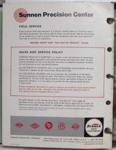 1976 Saab Parts and Accessories Price List and Sunnen Engine Rebuilding Brochure