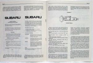 1985 Subaru Station Wagon and 4-Door Sedan Cruise Control Parts Service Manual
