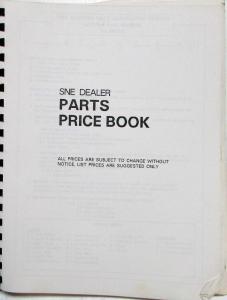 1986 Subaru of New England Parts Price Book - November