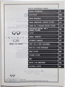 1991 Infiniti Q20 Service Shop Repair Manual
