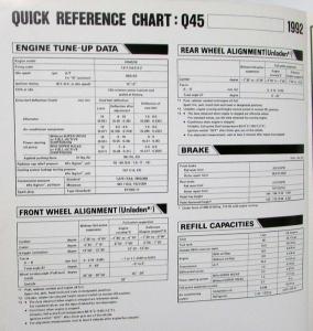 1992 Infiniti Q45 Service Shop Repair Manual