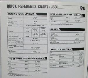 1993 Infiniti J30 Service Shop Repair Manual