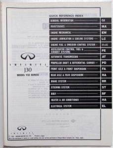 1993 Infiniti J30 Service Shop Repair Manual