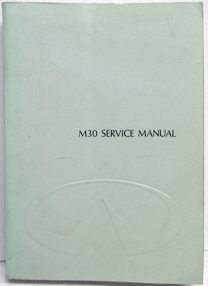 1990 Infiniti M30 Service Shop Repair Manual - Glovebox Edition