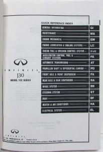 1993 Infiniti J30 Service Shop Repair Manual - Boxed Glovebox Edition