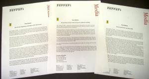 2008 Ferrari Paris Auto Show Press Kit 599 GTB Fiorano California Media Release