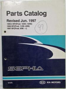 1997 Kia Sephia Parts Book Catalog - Revised June - Model Year 1995.5-1997