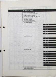 1997 Kia Sephia Parts Book Catalog - Revised June - Model Year 1995.5-1997