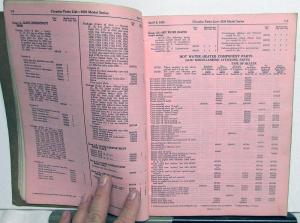 1939 Chrysler Dealer Parts List Book Catalog C22 C23 C24 Royal Windsor Imperial
