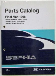 1998 Kia Sephia Parts Book Catalog - Final March - Model Year 1995.5-1997