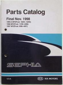 1998 Kia Sephia Parts Book Catalog - Final November - Model Year 1995.5-1997