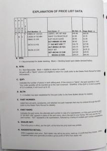 1998 Kia Parts Book Pricing and Information - August 3