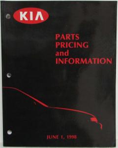1998 Kia Parts Book Pricing and Information - June 1