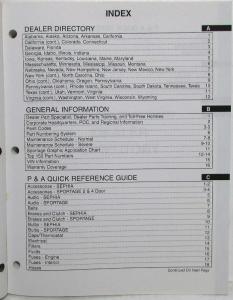 1998 Kia Parts Book Pricing and Information - December 7