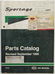 1995 Kia Sportage Parts Book Catalog - Revised September - Model Year 1995