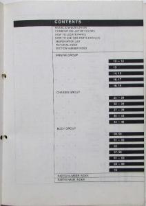 1995 Kia Sportage Parts Book Catalog - Revised September - Model Year 1995