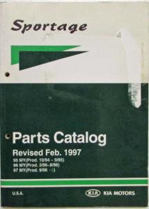 1997 Kia Sportage Parts Book Catalog - Revised February - Model Year 1995-1997