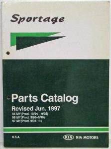 1997 Kia Sportage Parts Book Catalog - Revised June - Model Year 1995-1997