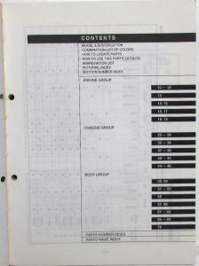 1997 Kia Sportage Parts Book Catalog - Revised June - Model Year 1995-1997